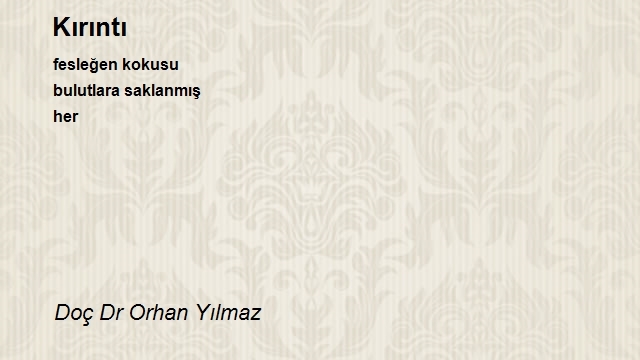 Doç Dr Orhan Yılmaz