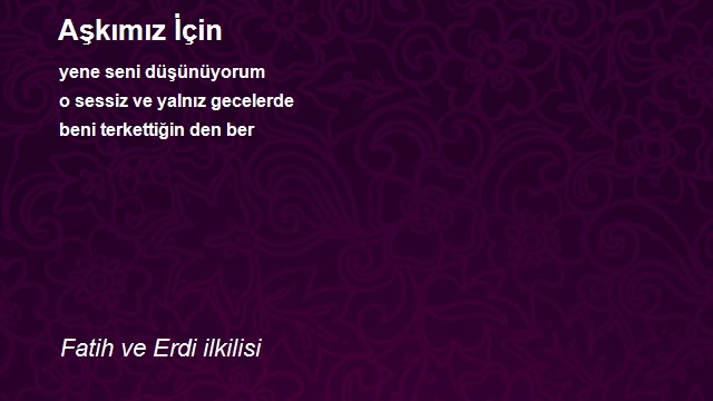 Fatih ve Erdi ilkilisi