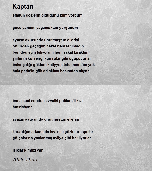 kaptan siiri attila ilhan