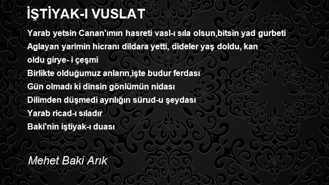 Mehet Baki Arık