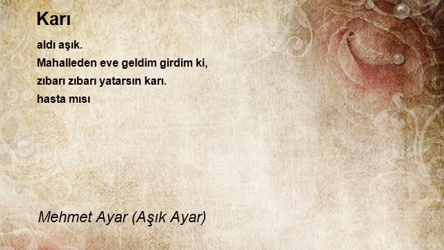 Mehmet Ayar (Aşık Ayar)