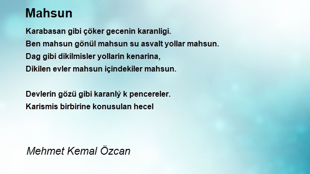 Mehmet Kemal Özcan