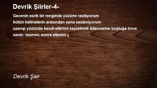 Devrik Şair