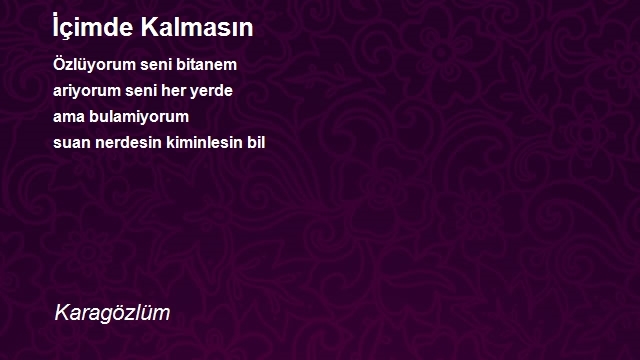 Şair Karagözlüm