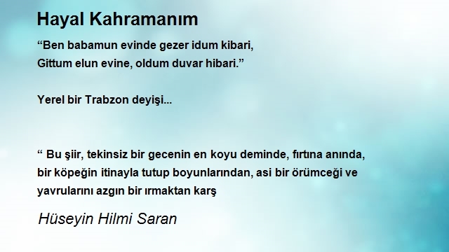 Hüseyin Hilmi Saran