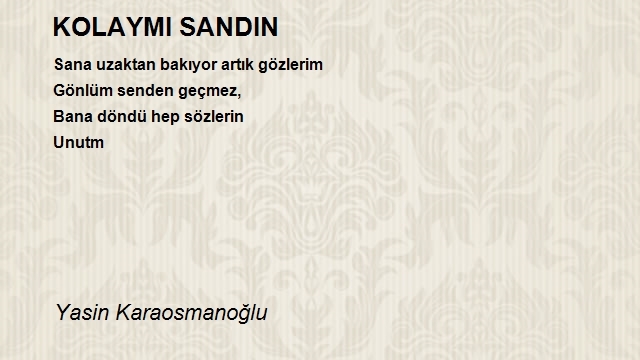 Yasin Karaosmanoğlu