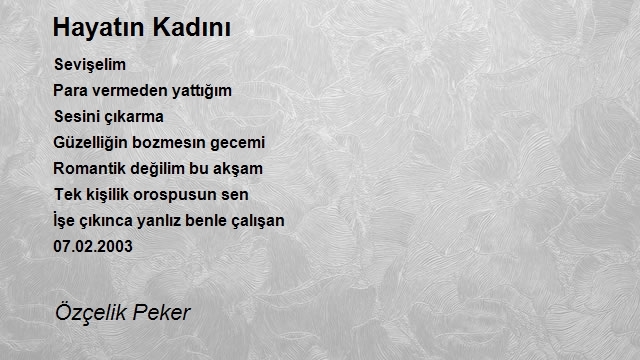 Özçelik Peker