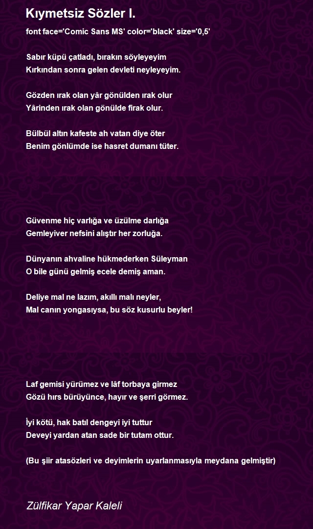 Zülfikar Yapar Kaleli