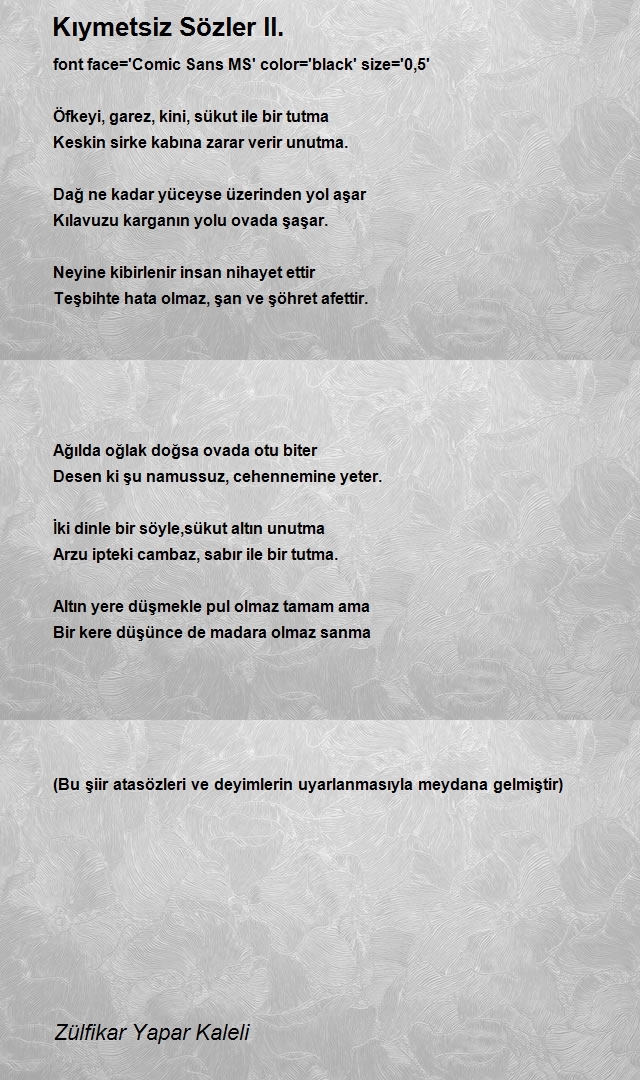 Zülfikar Yapar Kaleli