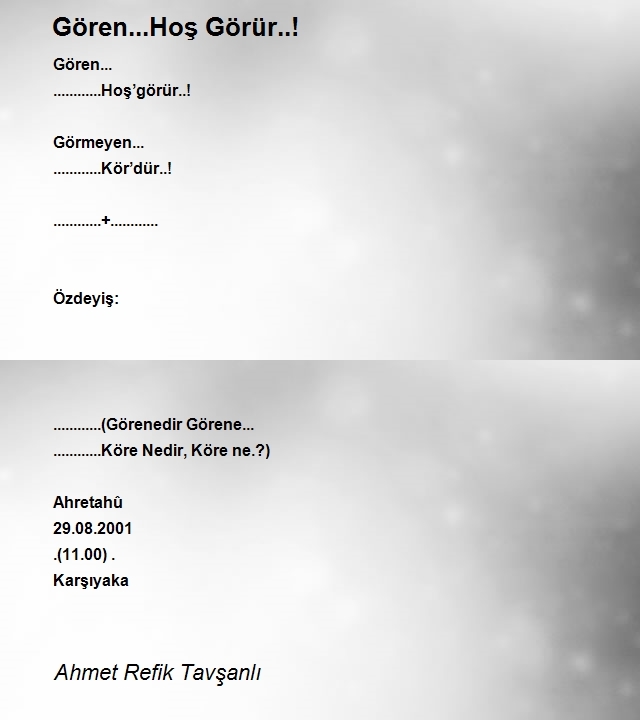 Ahmet Refik Tavşanlı
