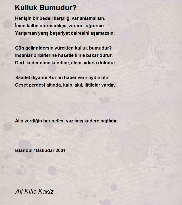 Ali Kılıç Kakiz