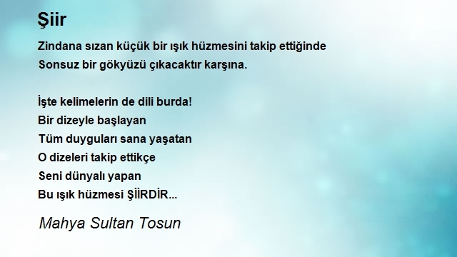 Mahya Sultan Tosun