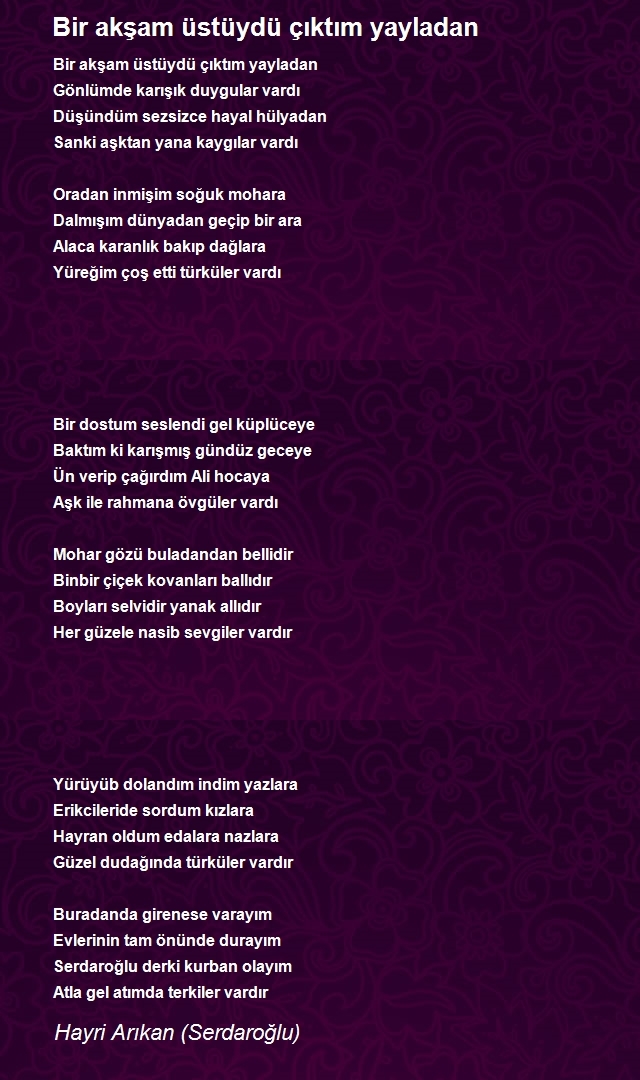 Hayri Arıkan (Serdaroğlu)