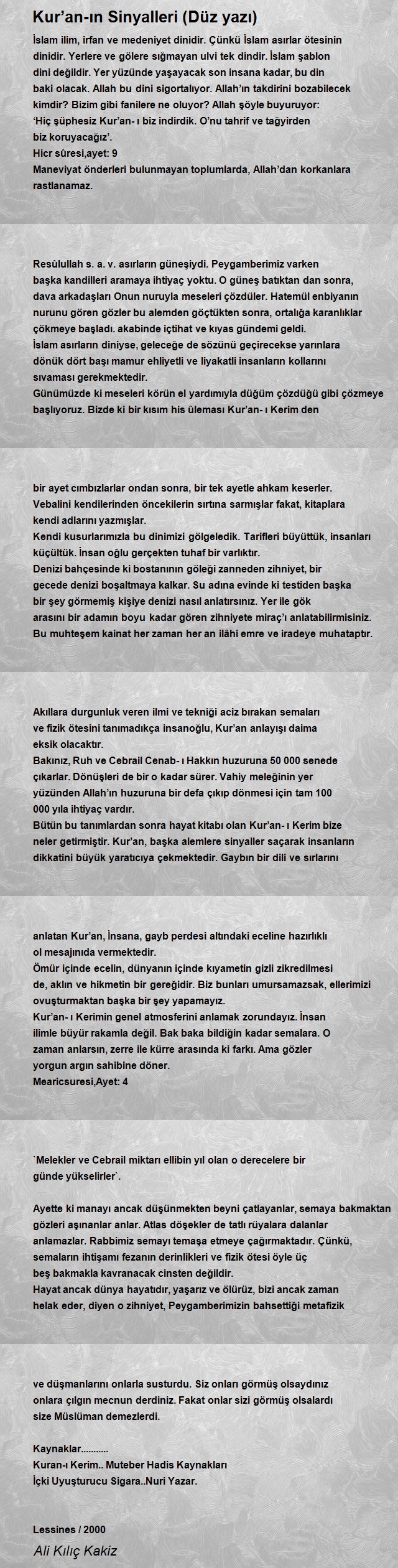 Ali Kılıç Kakiz