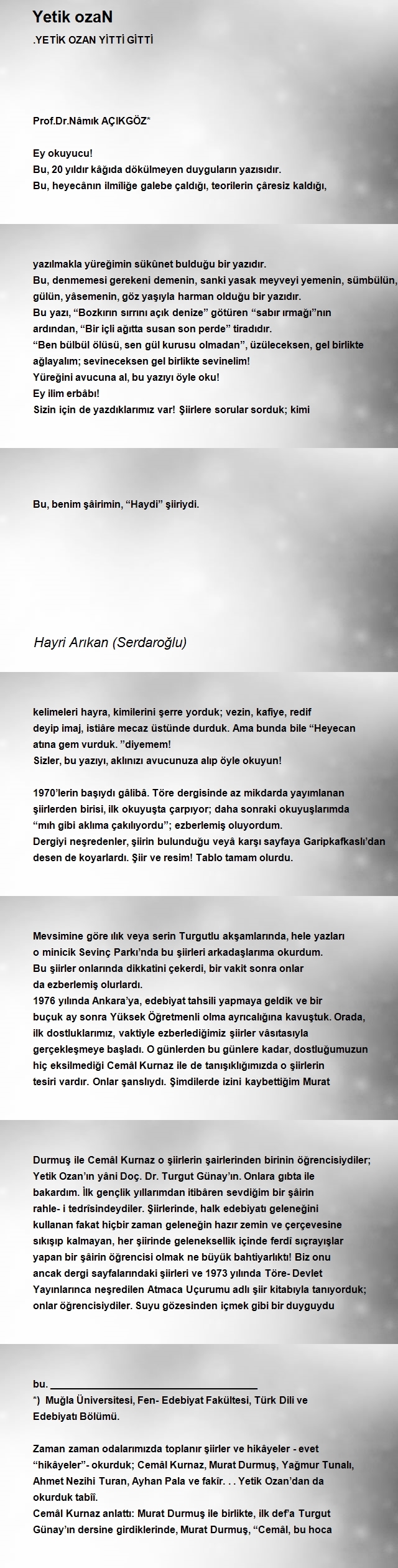 Hayri Arıkan (Serdaroğlu)