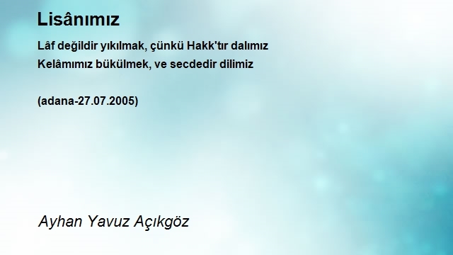 Ayhan Yavuz Açıkgöz