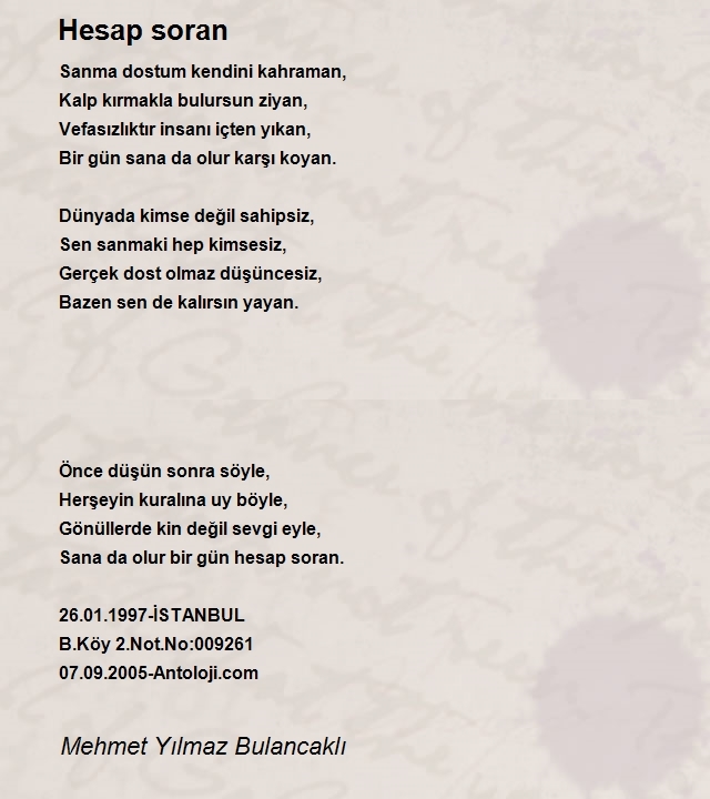 Mehmet Yılmaz Bulancaklı