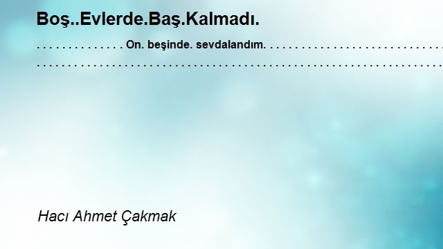 Hacı Ahmet Çakmak
