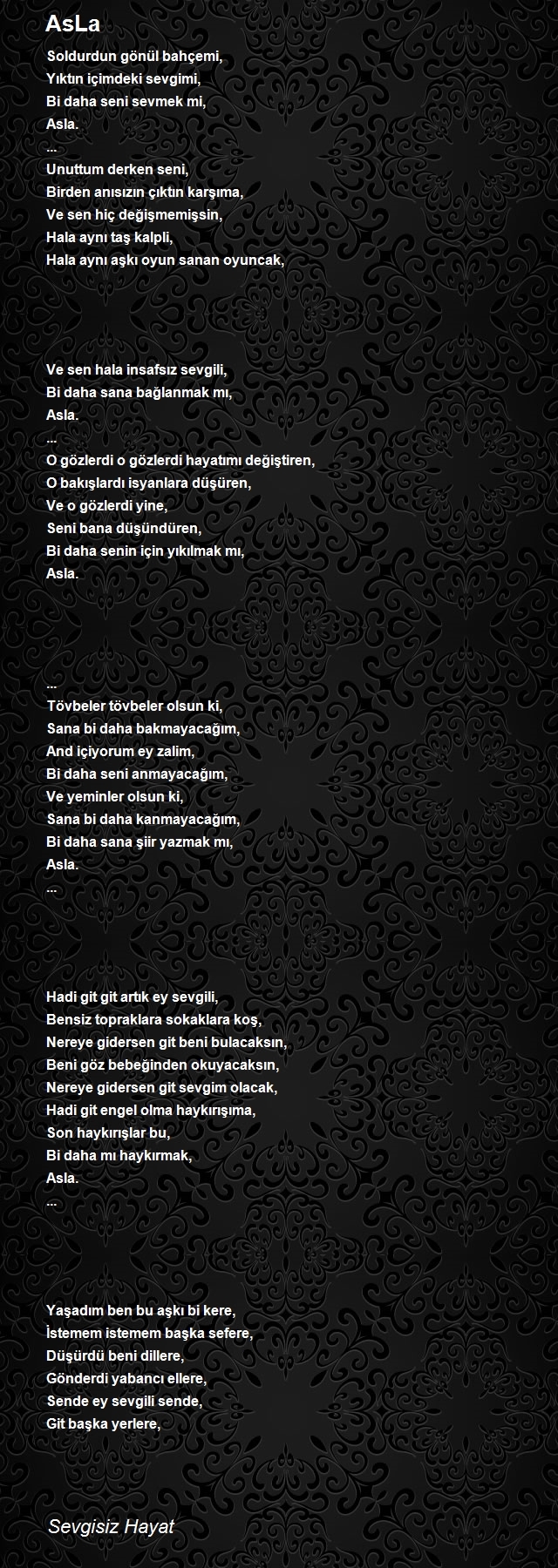 Sevgisiz Hayat