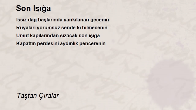 Taştan Çıralar