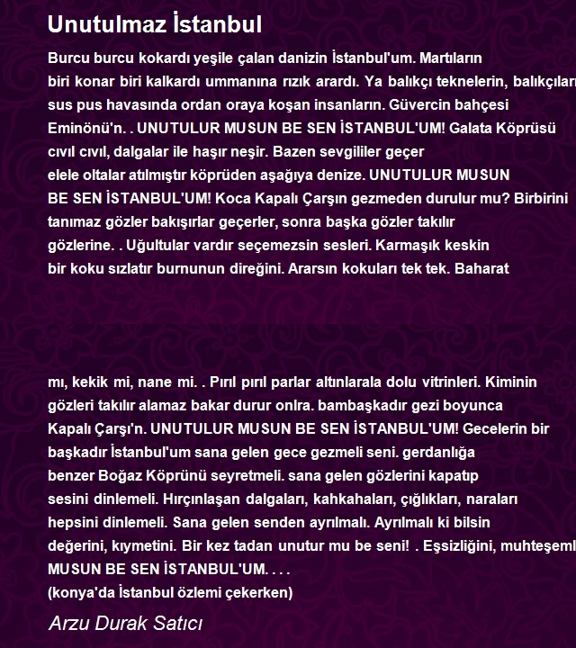 Arzu Durak Satıcı