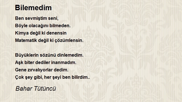 Bahar Tütüncü