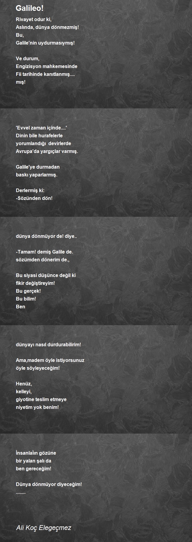 Ali Koç Elegeçmez
