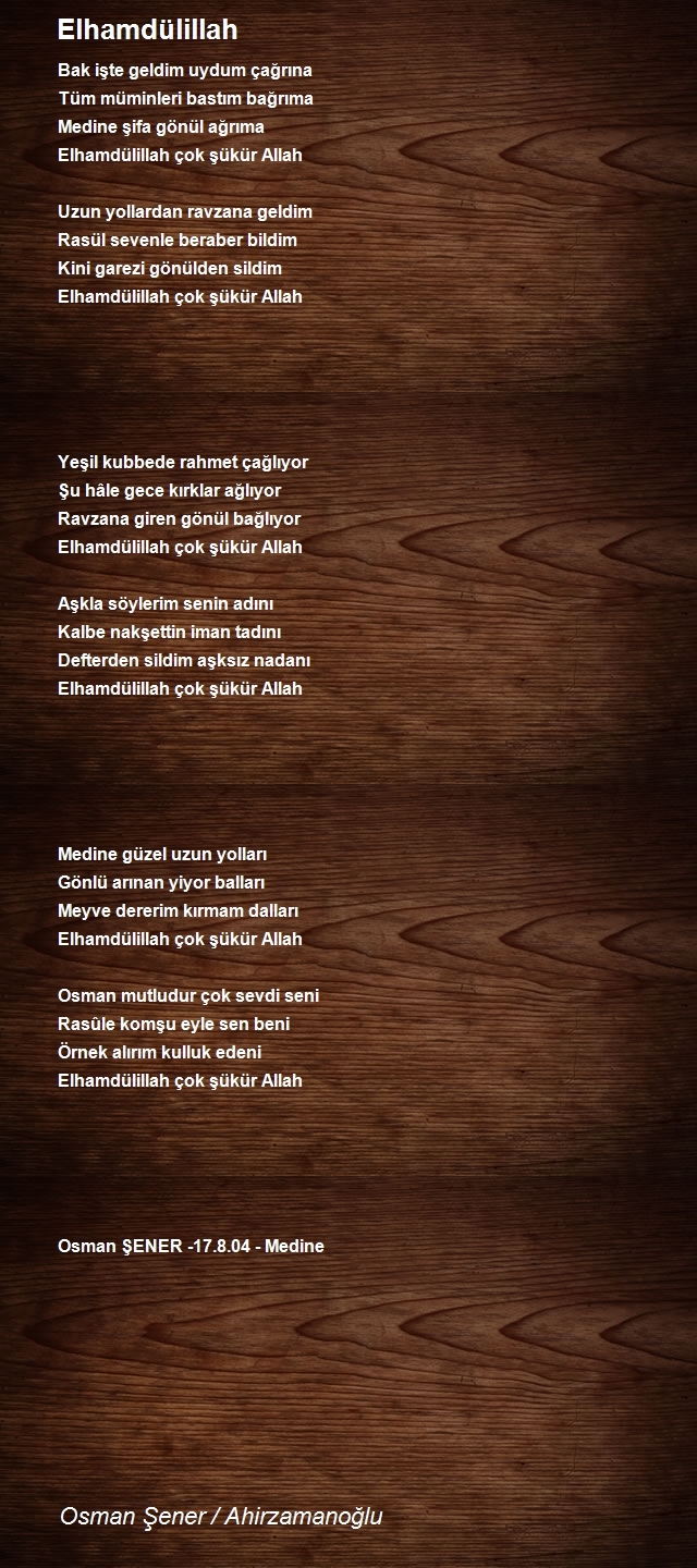 Osman Şener / Ahirzamanoğlu