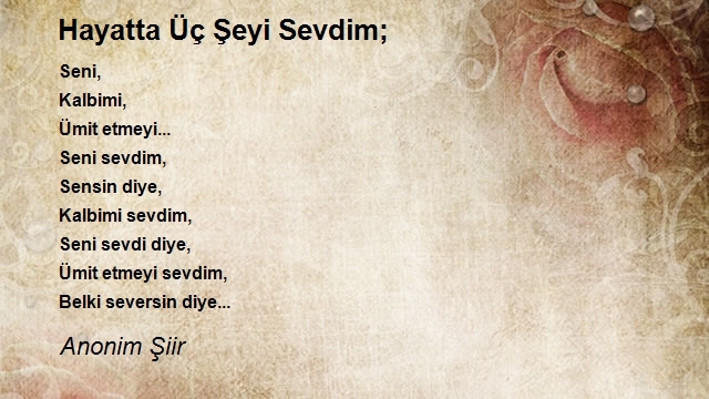 Anonim Şiir