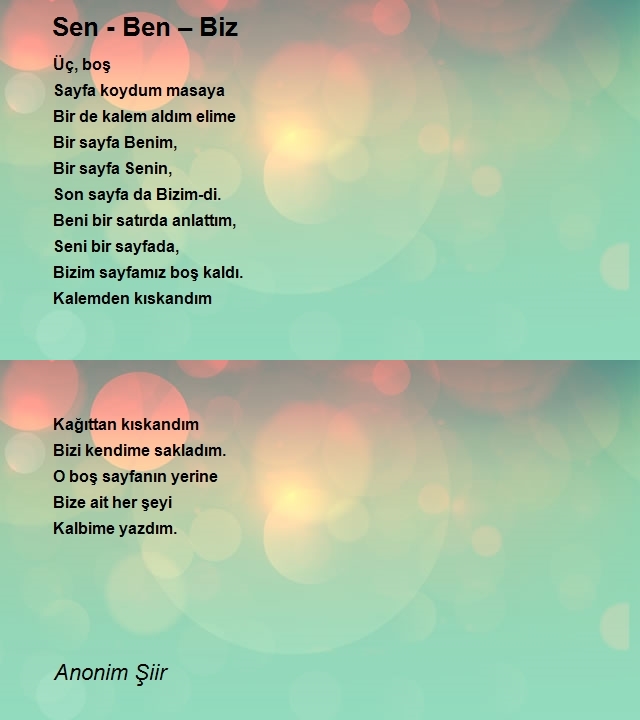 Anonim Şiir