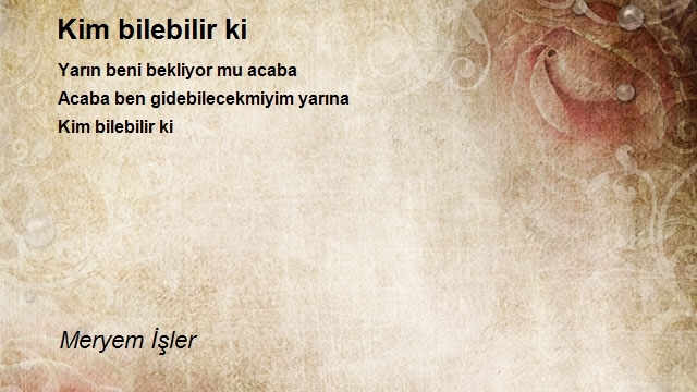 Meryem İşler
