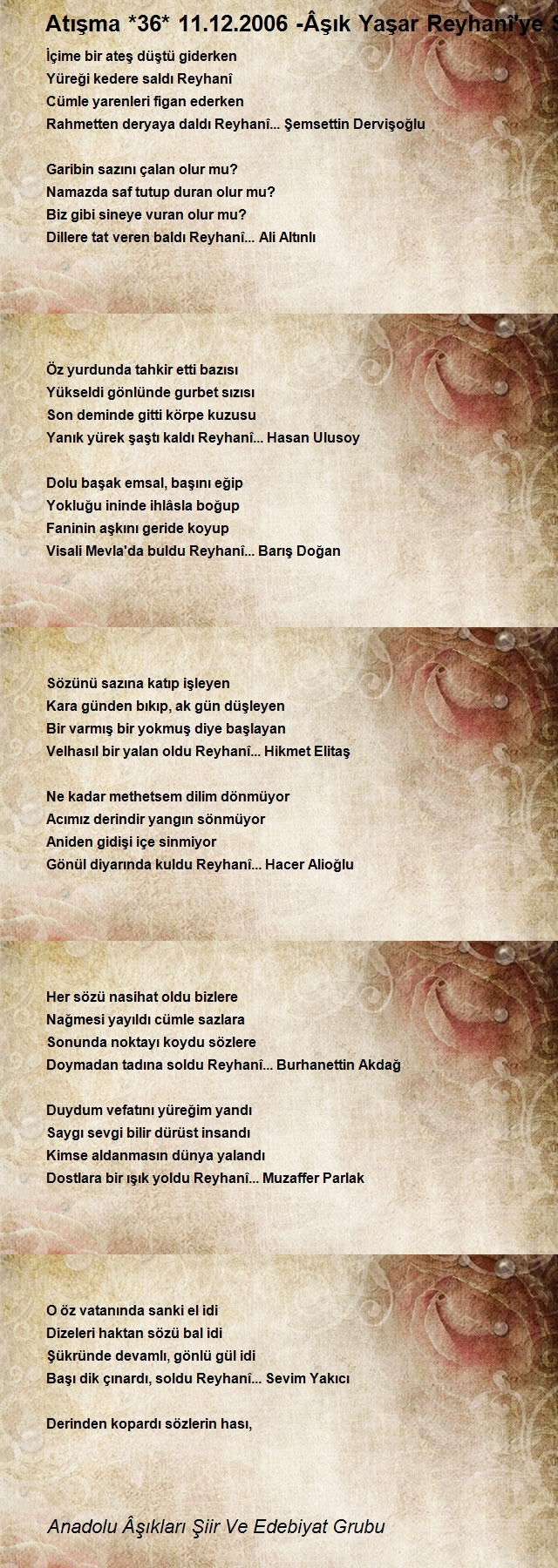 Anadolu Âşıkları Şiir Ve Edebiyat Grubu