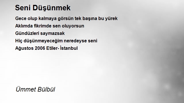 Ümmet Bülbül