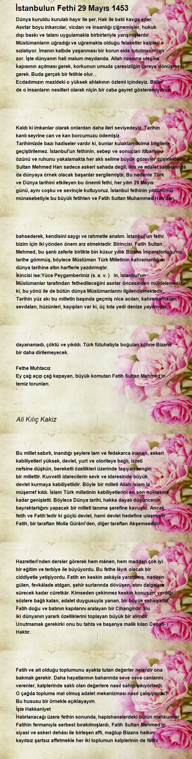 Ali Kılıç Kakiz