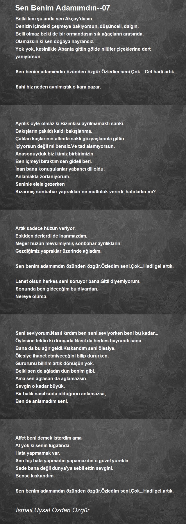 İsmail Uysal Özden Özgür