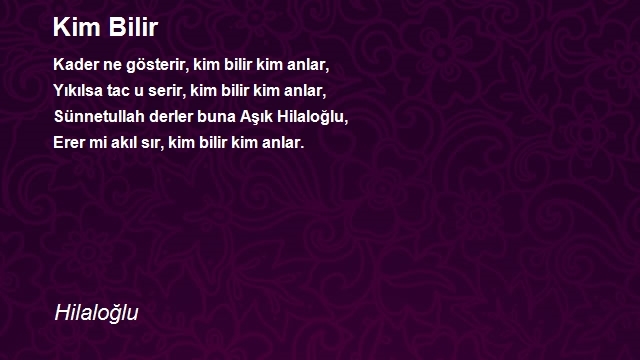Şair Hilaloğlu