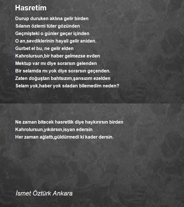 İsmet Öztürk Ankara