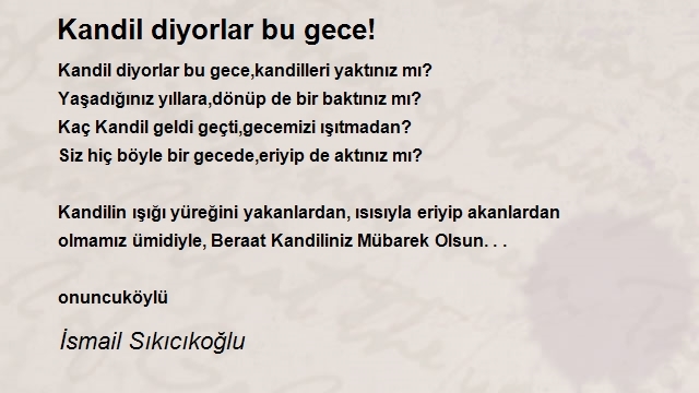 İsmail Sıkıcıkoğlu