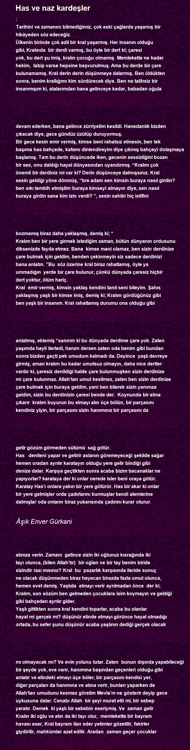 Âşık Enver Gürkani