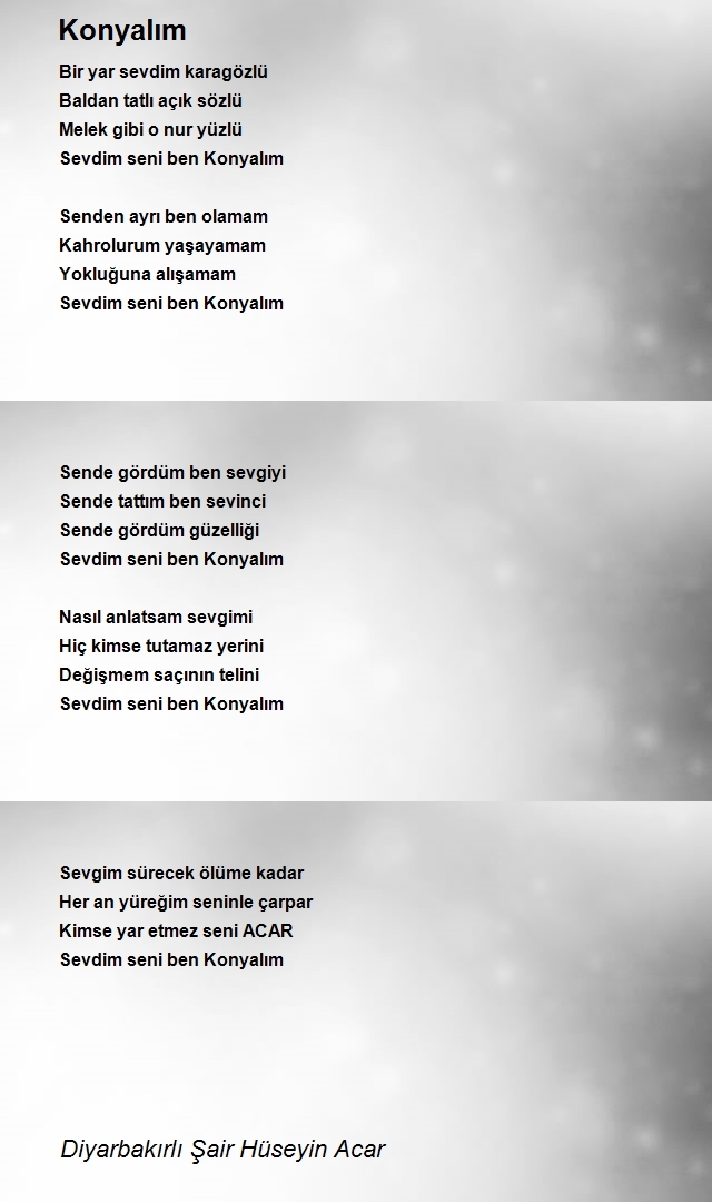 Diyarbakırlı Şair Hüseyin Acar