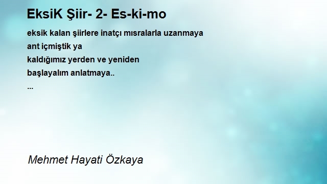 Mehmet Hayati Özkaya