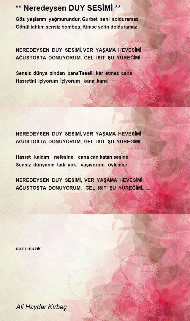 Ali Haydar Kırbaç