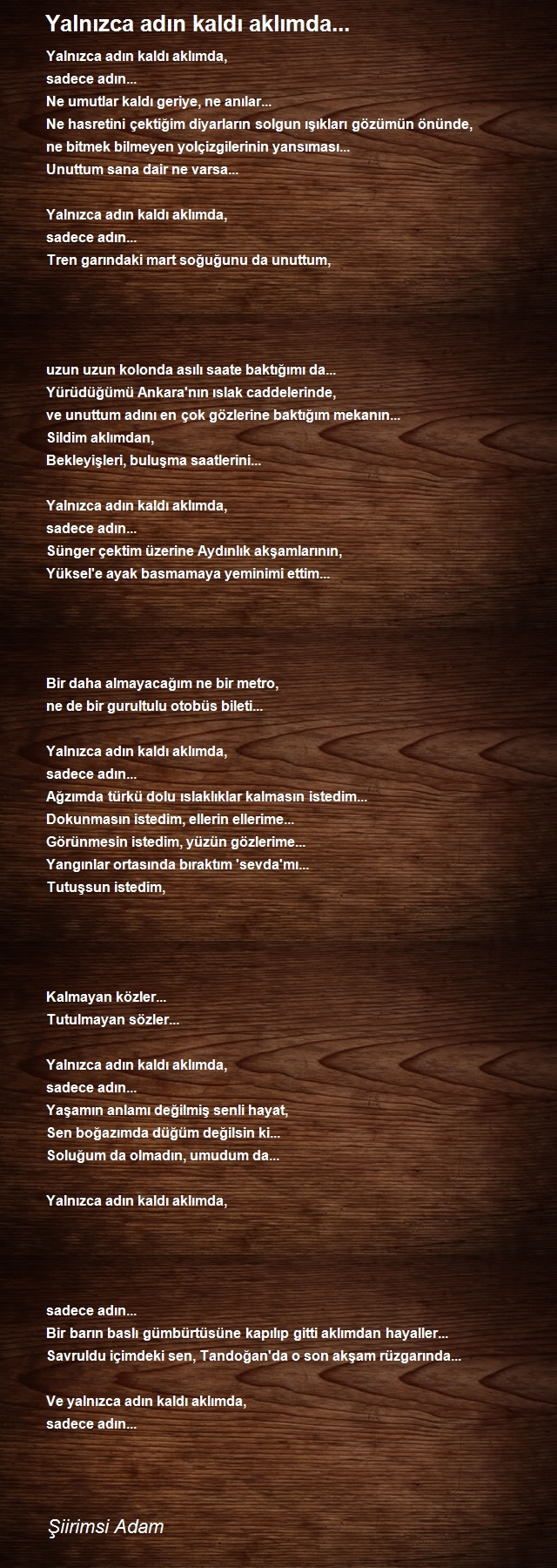 Şiirimsi Adam
