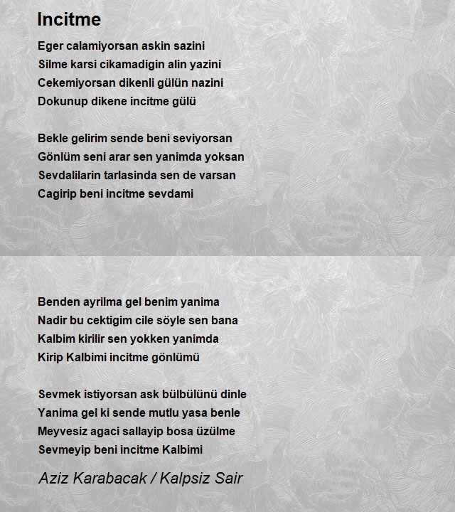 Aziz Karabacak / Kalpsiz Sair