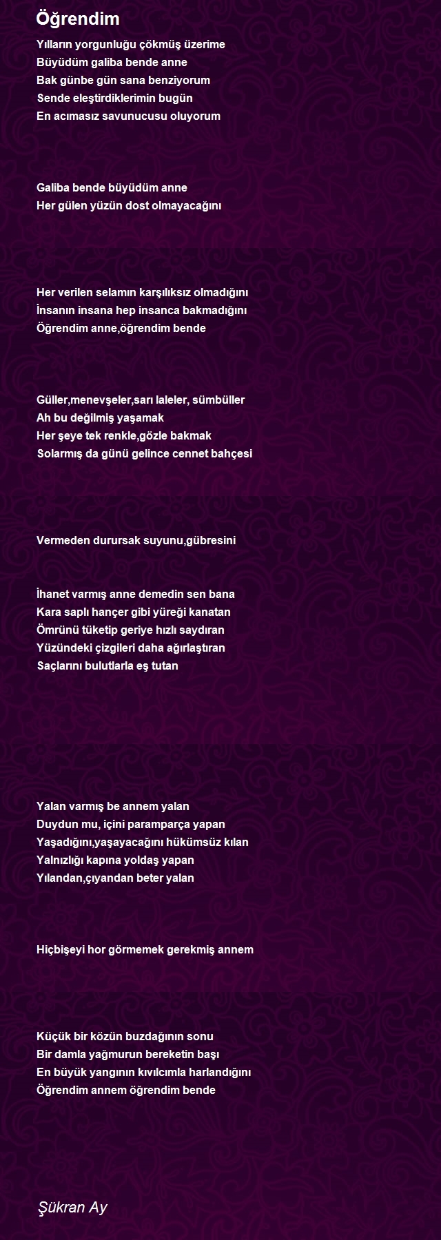 Mavi Umay Şükran Ay