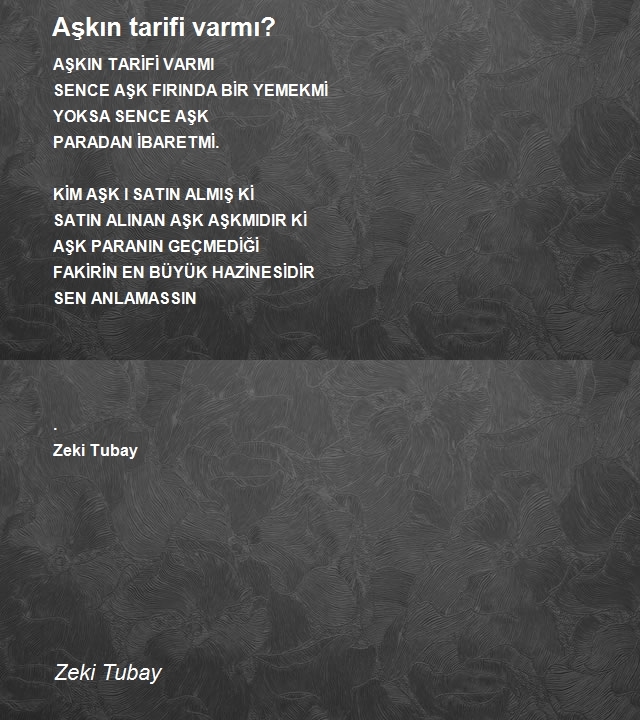 Zeki Tubay