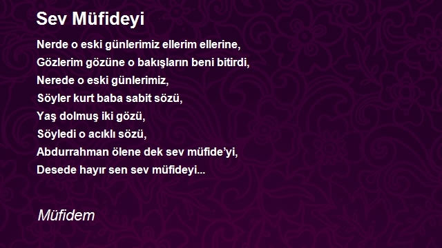 Şair Müfidem