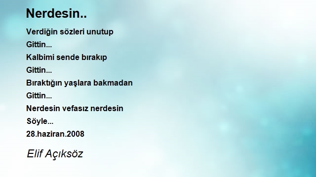 Elif Açıksöz