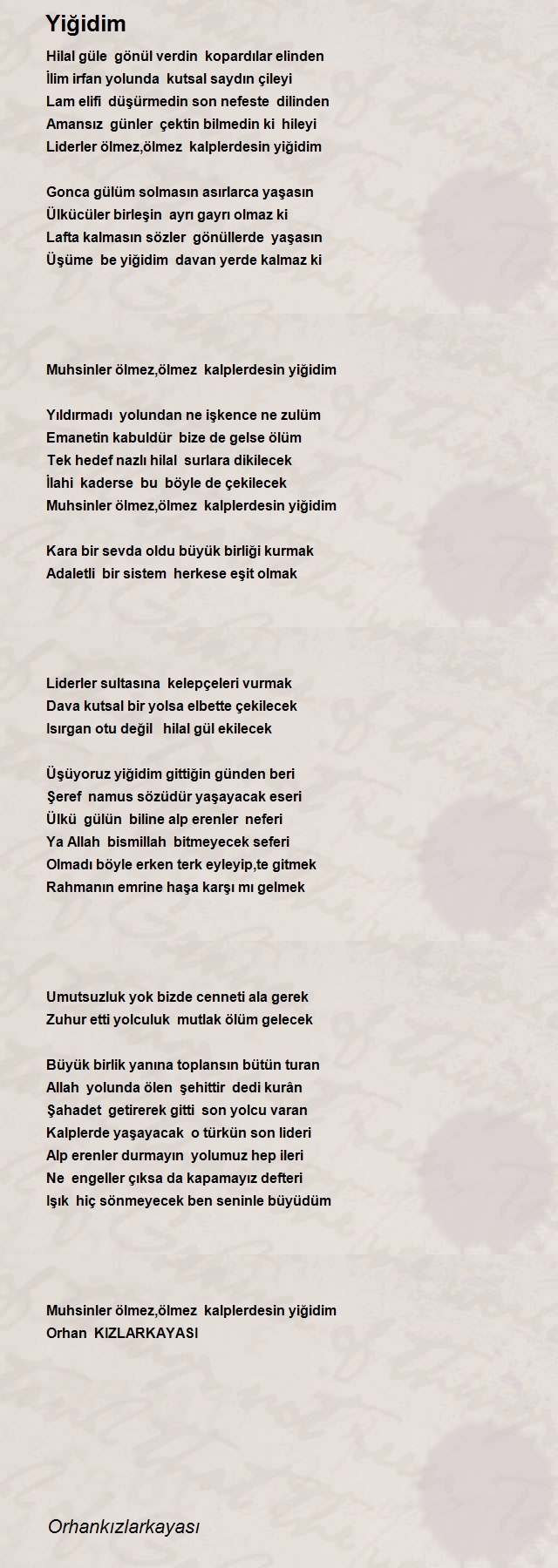 Şair Orhankızlarkayası