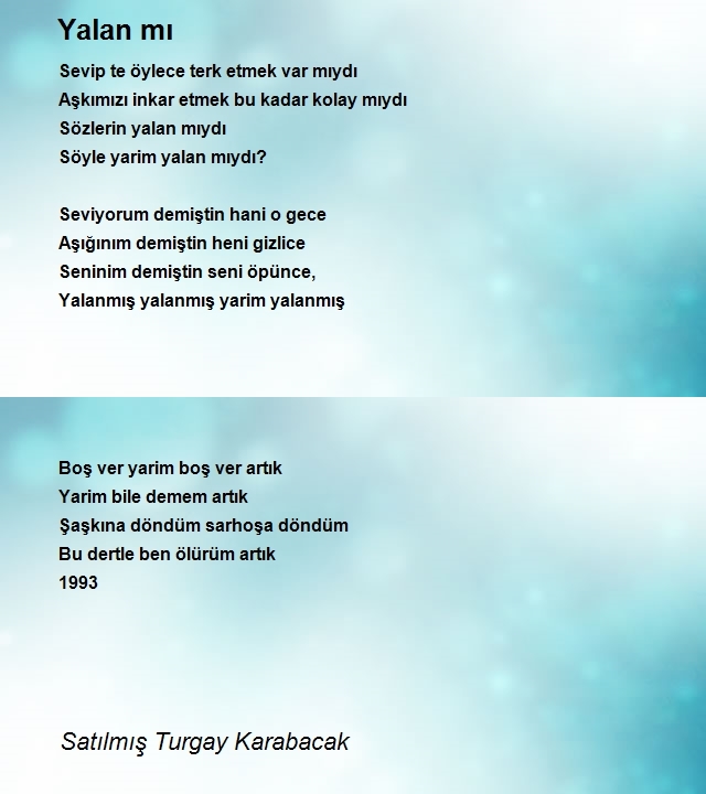 Satılmış Turgay Karabacak